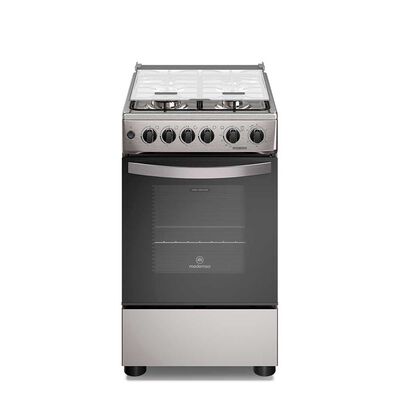 COCINA A GAS 4 PLATOS HORNO VAPOR Y GRILL FM4FSC INOX