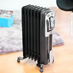 Estufa Oleoeléctrica 1500W con Termostato y Ruedas