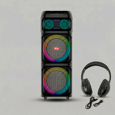 Combo Parlante Bluetooth Blik Light Up 700 Negro + Celular Samsung Galaxy A07 LTE 4G 128GB Negro