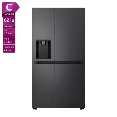 REFRIGERADOR SIDE BY SIDE LG GS66SPM 638L NO FROST GRAFITO