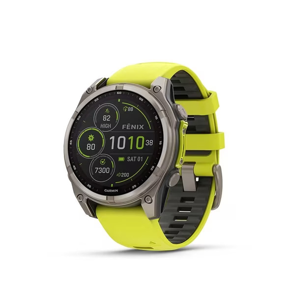 Fenix 8 47mm Solar Sapphire Titanium with yellowgraphite - Amarillo