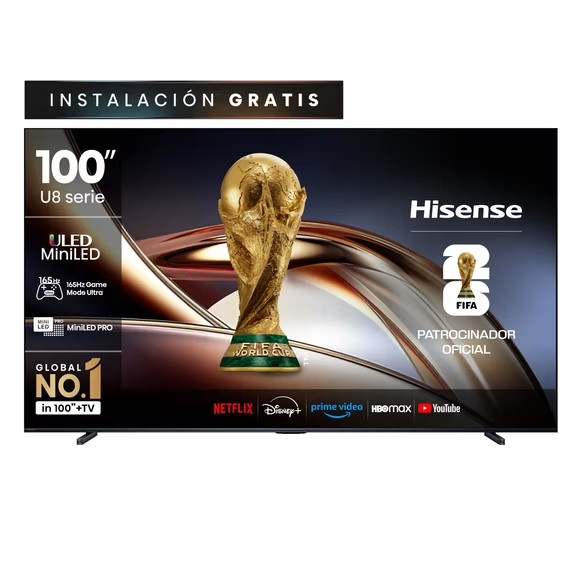 Televisor 100" Mini Led 4K UHD 100U8QG Smart TV Hisense
