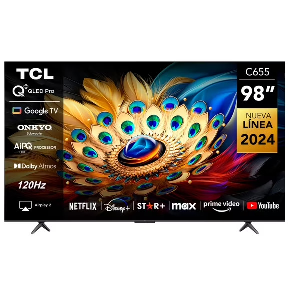 TCL Smart TV TCL 98C655 98” QLED 4K Google TV Dolby Vision