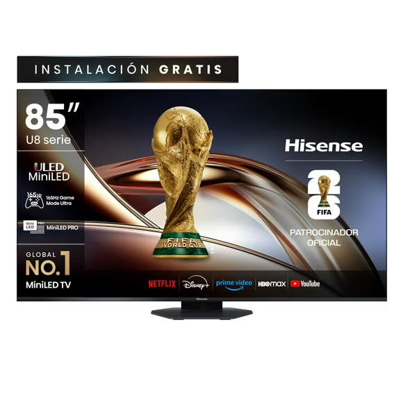 Televisor 85" Mini Led 4K UHD 85U8QG Smart TV Hisense