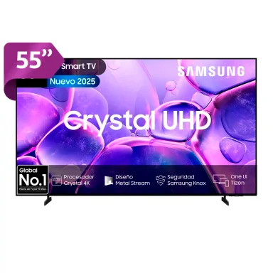 Smart TV Samsung 55" Crystal UHD U8000F 4K 2025