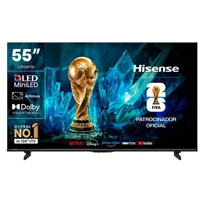 Smart TV Mini LED QLED 55" Hisense 4K 55U6ESV