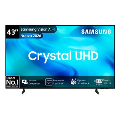 Samsung Smart TV 43" Crystal UHD 4K U8000H 2026