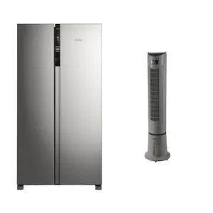 FENSA KIT REFRIGERADOR SFX530 525L NO FROST SIDE BY SIDE INVERTER FENSA + ENFRIADOR DE AIRE SOMELA CONTRO REMOTO AC2000 