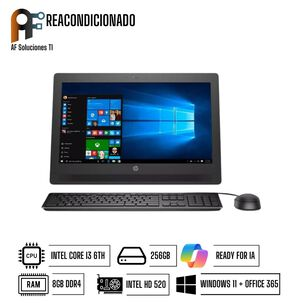 HP AIO HP PROONE 400 G2 (I3 6TH - 8GB - 256GB) (WINDOWS11-OFFICE365)REACONDICIONADO