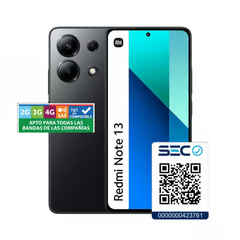 XIAOMI REDMI NOTE 13 4G 8GB+256GB NEGRO MEDIANOCHE