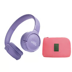 JBL AUDÍFONO INALÁMBRICO TUNE 520BT-MORADO Y TOUMI AUDÍFONO ESTUCHE-P