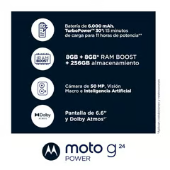 MOTOROLA SMARTPHONE G24 POWER AZUL 4256GB OPEN