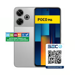 XIAOMI POCO M6 4G US 8GB + 256GB PLATEADO