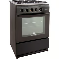 MADEMSA COCINA 4 QUEMADORES NEGRA MV120T