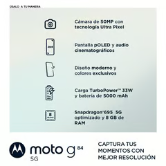 MOTOROLA CELULAR MOTO G84 5G 256GB