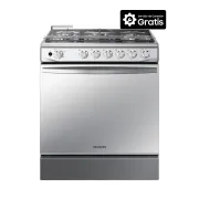 SAMSUNG COCINA A GAS 5 QUEMADORES (1X QUEMADOR TRIPLE CORONA) ACERO INO…