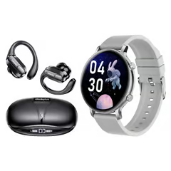 LENOVO PACK AUDÍFONOS BLUETOOTH XT80 NEGRO  SMARTWATCH HW36 BLANCO