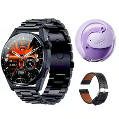 LENOVO AUDÍFONOS X15 PRO-MORADO Y TOUMI GT-A-B RELOJ INTELIGENTE-NEGRO