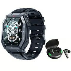 LENOVO XT92 DE AUDÍFONO TWS Y TOUMI GT3 RELOJ INTELIGENTE-NEGRO