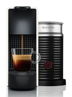 NESPRESSO CAFETERA CÁPSULAS ESSENZA MINI C30 NEGRA ESPUMADOR DE LECHE