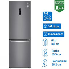 LG REFRIGERADOR BOTTOM FREEZER NO FROST 341 LITROS GRAFITO GB37MPD