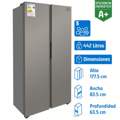 MAIGAS REFRIGERADOR SIDE BY SIDE NO FROST 442 LITROS SILVER HC-598WEN