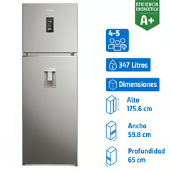 FENSA REFRIGERADOR TOP FREEZER NO FROST 347 LITROS SILVER IF35E