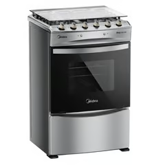 MIDEA COCINA A GAS 4 QUEMADORES INOX MCG-4QPI24NS