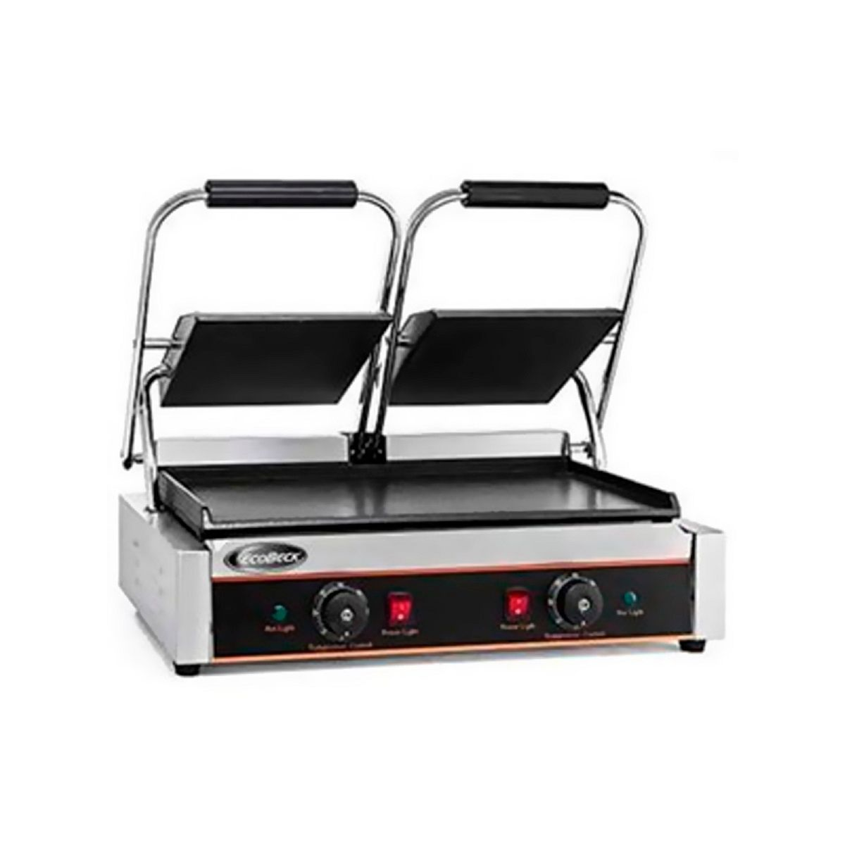 ECOBECK PLANCHA DOBLE CONTACTO ACANALADA ARRIBA/LISA ABAJO MOD.HEGA-813A DOBLE