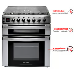 SINDELEN COCINA A GAS 5 PLATOS INOX CH-770DHIN