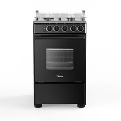 MIDEA COCINA A GAS 4 PLATOS NEGRO MCG-4QSG20NSBK