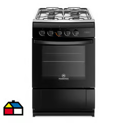 MADEMSA COCINA A GAS 4 PLATOS NEGRO MV 120 T