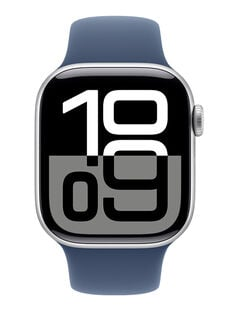 APPLE APPLE WATCH SERIES 10 GPS CAJA ALUMINIO PLATA 42MM CORREA DEPORTIVA AZUL DENIM TALLA M/L