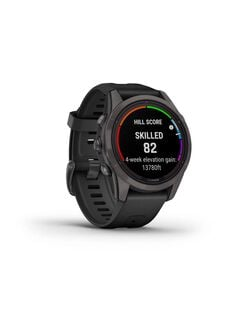 GARMIN SMARTWATCH FENIX 7S PRO SAPPH SOLAR CRBNGRY TI W/BLK BAND 