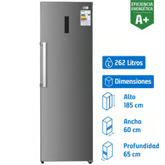 LIBERO FREEZER VERTICAL 262 LITROS INOX LFV-360NFI