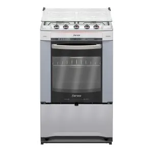 FENSA COCINA A GAS 4 PLATOS FENSA CUBIERTA VIDRIO TEMPLADO Y QUEMADORES LATERALES F2525 T INOX 