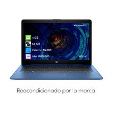 HP NOTEBOOK HP STREAM INTEL CELERON 4GB 64GB 14 HD WIN11 AZUL