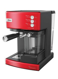 OSTER PACK CAFETERA PRIMA LATTE ROJA 6603 + LICUADORA 3 VELOCIDADES REVERSIBLE + PULSO BLSTPEGCRT