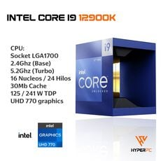 HYPER PC PC WORKSTATION FOTO ULTRA INTEL CORE I9 12900K 64GB DDR5 2+2TB RTX 4060