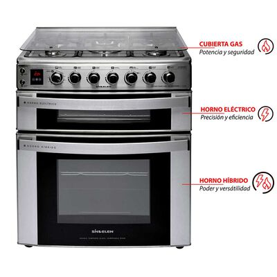 SINDELEN COCINA A GAS/ELÉCTRICA SINDELEN CH-770DHIN 5 QUEMADORES