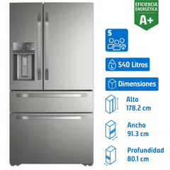 FENSA REFRIGERADOR MULTIDOOR NO FROST 540 LITROS INOX ADVANTAGE PLUS 7790