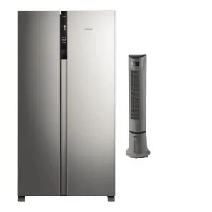 FENSA KIT REFRIGERADOR SFX530 525L NO FROST SIDE BY SIDE INVERTER FENSA + ENFRIADOR DE AIRE SOMELA CONTRO REMOTO AC2000 