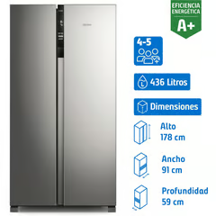 FENSA REFRIGERADOR SIDE BY SIDE NO FROST 436 LITROS INOX SFX440