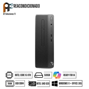 HP COMPUTADOR HP 280 G3(I5 8TH - 8GB - 500GB)(WINDOWS11-OFFICE 365) REACONDICIONADO.