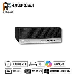 HP COMPUTADOR HP PRODESK 400 G4 SFF(I7 6TH-8GB-500GB)(WIN11-OFFICE365) REACONDICIONADO.