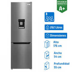 LIBERO REFRIGERADOR BOTTOM FREEZER FRÍO DIRECTO 262 LITROS GRIS LRB-270SDIW